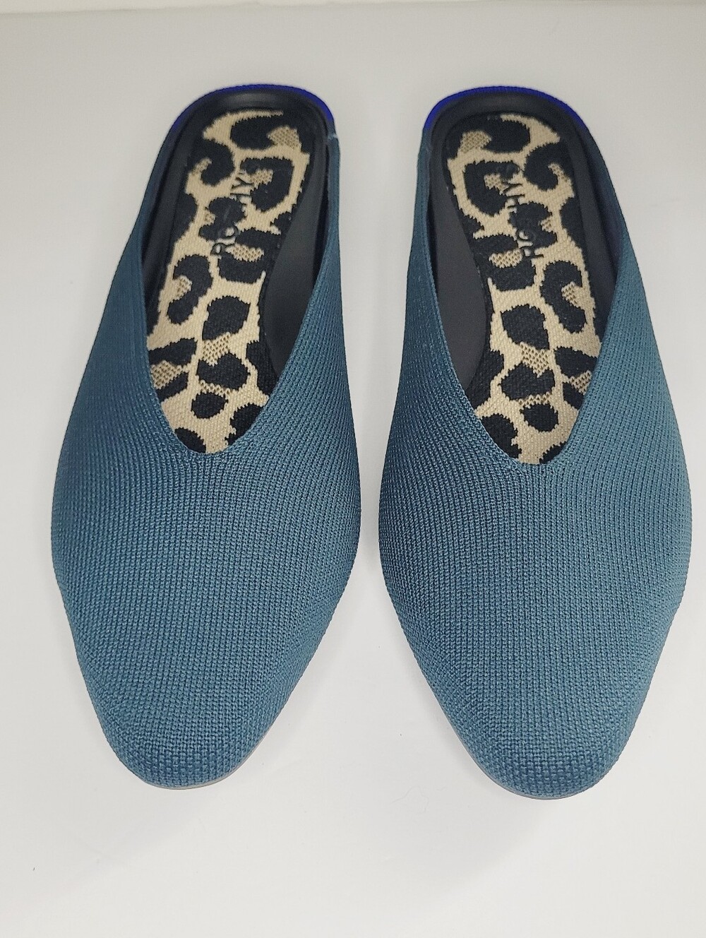 Rothy’s The Almond Demi Mules Slip On Shoes Deep Emerald Women's US Size 8 W - Picture 2 of 8